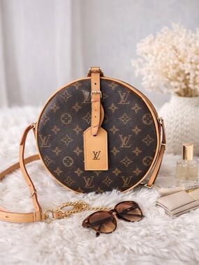 Brown Monogram Round Crossbody with Vachetta Trim
